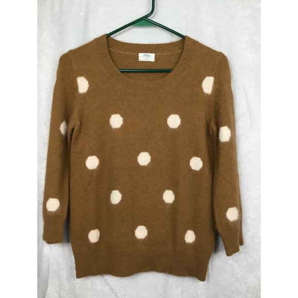 Wallace Pullover Sweater Size Small Brown W/White Dots - Picture 4 of 6